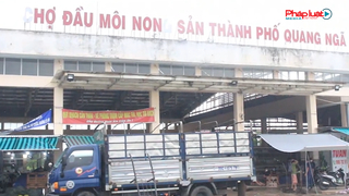Phong tỏa, test nhanh Covid-19 ở chợ đầu mối Quảng Ngãi