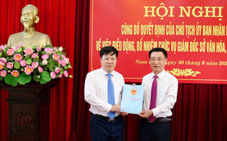 Sở Văn hóa Thể thao và Du lịch tỉnh Nam Định có giám đốc mới