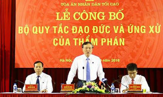 Công bố Bộ Quy tắc đạo đức và ứng xử của Thẩm phán