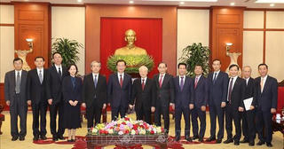 Tổng Bí thư Nguyễn Phú Trọng tiếp Bí thư Tỉnh ủy Vân Nam, Trung Quốc