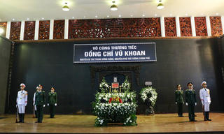 Tổ chức Lễ tang đồng chí Vũ Khoan, nguyên Bí thư Trung ương Đảng, nguyên Phó Thủ tướng Chính phủ