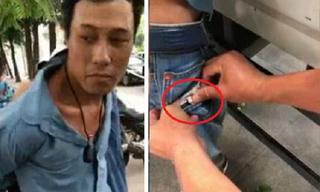 Hai đối tượng bỏ xe máy chạy bộ khi gặp chốt 141