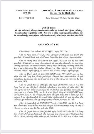 Sở Y tế Lạng Sơn: Bất thường về những gói thầu bạc tỷ trong công tác đầu tư mua sắm công