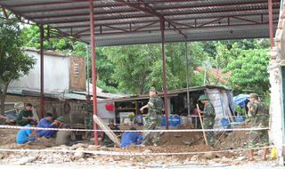 Quảng Trị: Khai quật hầm đạn, phát hiện 2 bộ hài cốt liệt sỹ