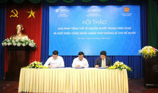 Tỉnh Hà Nam sẽ phối hợp với Tân Á Đại Thành và Posco triển khai xây dựng mô hình bể nước Lining STS
