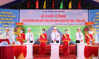 Bình Định khởi công tuyến đường ven biển với tổng mức đầu tư hơn 2.674 tỷ đồng
