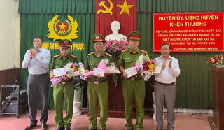 Tuy Phước, Bình Định: Khen thưởng lực lượng Công an vì nhanh chóng phá án