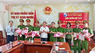 Hoài Nhơn - Bình Định: Khen thưởng lực lượng Công an vì nhanh chóng phá các vụ án ma túy 