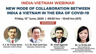 Ngày mai (12/6) sẽ diễn ra Hội thảo trực tuyến “Việt Nam - Ấn Độ: Mô hình hợp tác mới trong hoàn cảnh Covid 19”