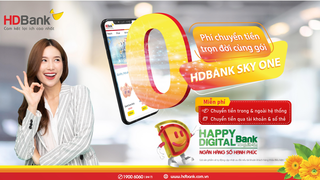 Miễn phí chuyển tiền không giới hạn cùng gói HDBank Sky One