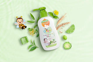 Sữa tắm gội thảo dược trẻ em Ongbi của Dược phẩm Hoa Linh được kiểm nghiệm an toàn cho bé