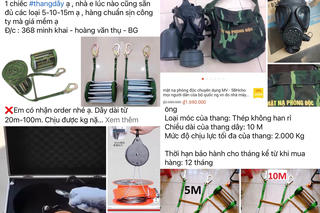 Dây thoát hiểm, mặt nạ phòng độc 'hot' sau vụ cháy chung cư mini phố Khương Hạ 