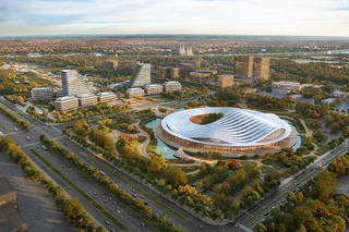 Cảng cá Mắt Rồng và thành phố mới không xa