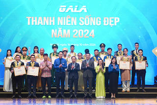 Gala 20 Gương Thanh niên sống đẹp 2024: Lan tỏa năng lượng tích cực đến người trẻ Việt