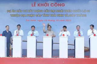 Thủ tướng dự lễ khởi công cầu Đại Ngãi nối Sóc Trăng – Trà Vinh