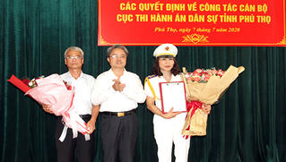 Phú Thọ: Công bố Quyết định bổ nhiệm Cục trưởng Cục thi hành án tỉnh