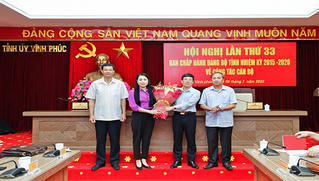 Vĩnh Phúc bầu bổ sung Phó Bí thư Tỉnh ủy
