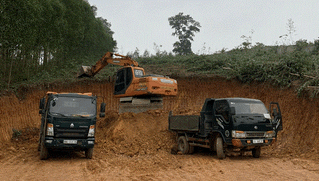 Xử phạt doanh nghiệp khai thác đất trái phép tại Bắc Giang
