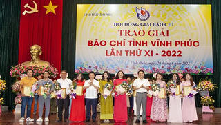 Vĩnh Phúc trao giải cho 36 tác phẩm báo chí xuất sắc