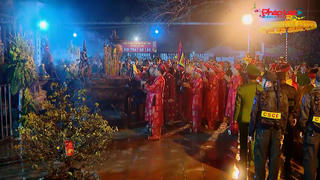 Hàng nghìn người thức trắng đêm dự lễ khai ấn đền Trần Nam Định