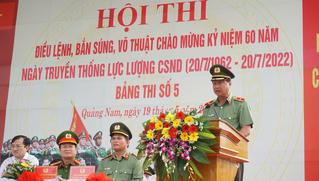 Ấn tượng hội thi điều lệnh bắn súng, võ thuật lực lượng Công an nhân dân khu vực miền Trung