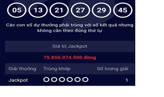Trúng Jackpot gần 76 tỷ đồng ngày đầu Xuân Tết Đinh Dậu 2017