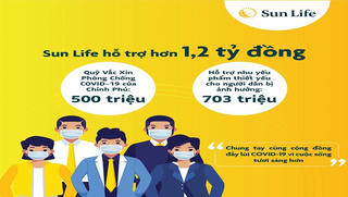 Sun Life Việt Nam đã đóng góp hơn 1,2 tỷ đồng vào công tác phòng chống dịch COVID-19 năm 2021