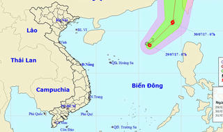 Cảnh báo mưa to dông mạnh do áp thấp mạnh lên ở Biển Đông