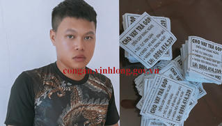 Nam thanh niên 'thủ' sơn pha mắm tôm rải quảng cáo cho vay trả góp