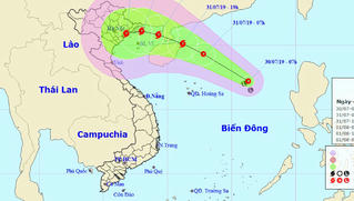 Áp thấp nhiệt đới ngày càng mạnh hướng đến Quảng Ninh - Nam Định