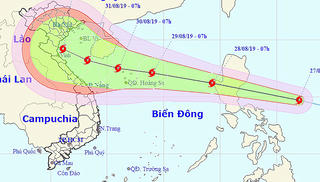 Bão mạnh, tâm đang hướng vào vùng biển Quảng Ninh - Thanh Hóa