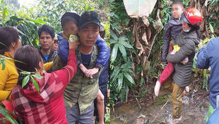 Hai bé trai bị bố 'quên' trong rừng cả đêm