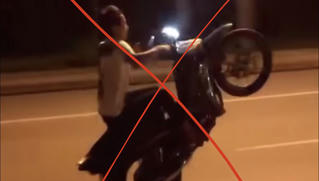 Trai làng 'tốn' hơn 7 triệu đồng sau đêm 'làm xiếc' trên bánh xe