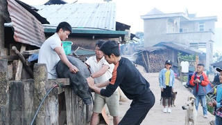 Hôm nay người Hà Nhì vùng biên giới Mường Tè bắt đầu ăn Tết