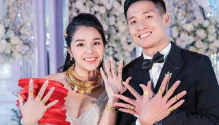 Loạt mỹ nhân Việt đeo vàng 'trĩu cổ' về nhà chồng