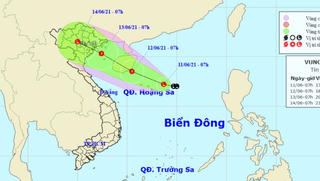 Cảnh báo vùng nguy hiểm do áp thấp trên Biển Đông