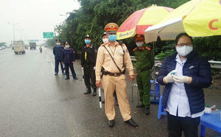 Công an Hà Nội triển khai 22 chốt kiểm soát phòng, chống dịch 