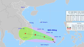 Áp thấp nhiệt đới khả năng thành bão trên Biển Đông