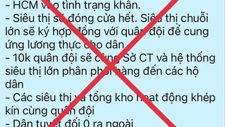 Tin 'TP HCM vào tình trạng khẩn' là bịa đặt 