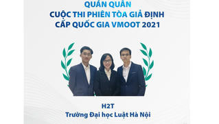 Đội H2T Đại học Luật Hà Nội giành quán quân cuộc thi Vmoot quốc gia 2021