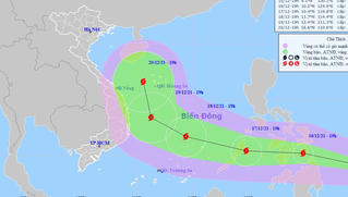 Bão giật cấp 15-16 đang tiến nhanh về Biển Đông