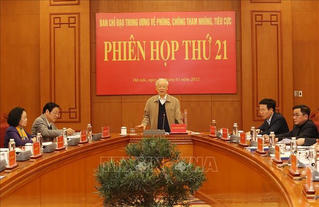 Tổng Bí thư Nguyễn Phú Trọng: Đẩy mạnh xây dựng, hoàn thiện thể chế để 'không thể tham nhũng'