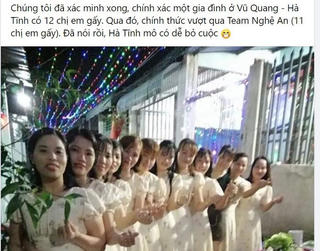 Dân mạng hai tỉnh 'sôi sùng sục' truy gia đình 'đông con gái nhất'