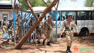 Những hình ảnh đầu tiên của đoàn tiền trạm Đội Công binh số 1 tại Phái bộ UNISFA 