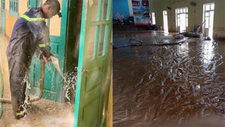 Anh binh nhì công an dũng cảm cứu hơn 100 học sinh trong lũ dữ