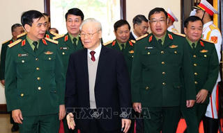 Tổng Bí thư Nguyễn Phú Trọng dự Hội nghị Quân chính toàn quân năm 2022