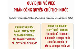 Quy định về việc phân công quyền Chủ tịch nước