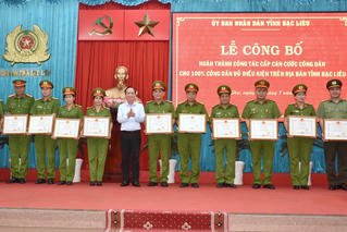 Bạc Liêu công bố hoàn thành 100% chỉ tiêu cấp Căn cước công dân