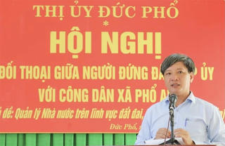 Bí thư Thị ủy Đức Phổ: 'Khi hết mình với địa phương nơi mình đến, cán bộ luân chuyển sẽ thành công'