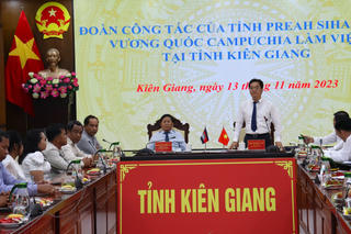 Kiên Giang trao đổi kinh nghiệm về nông - lâm - ngư nghiệp với tỉnh Preah Sihanouk - Campuchia